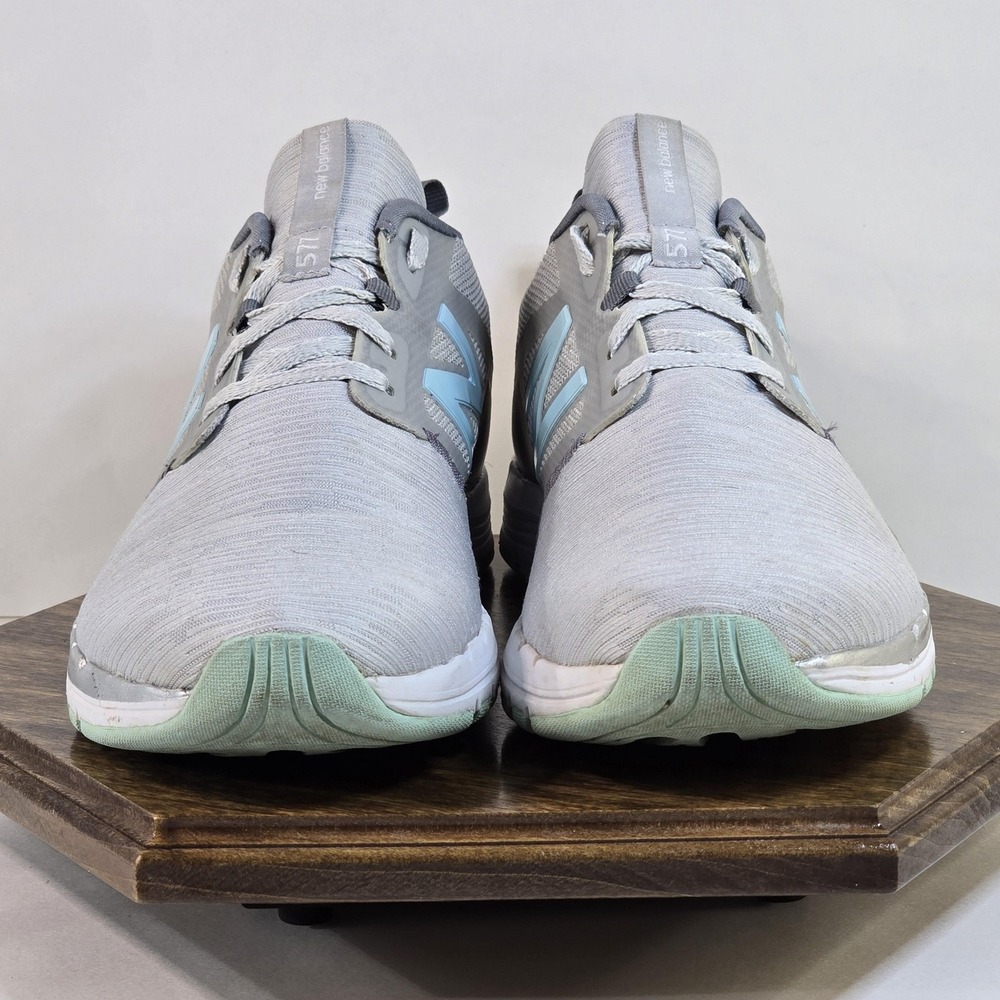 New Balance Running Shoes Womens Size 8 Gray Mint Blue WX577LG5 Cush+ Sneaker - Picture 2 of 10